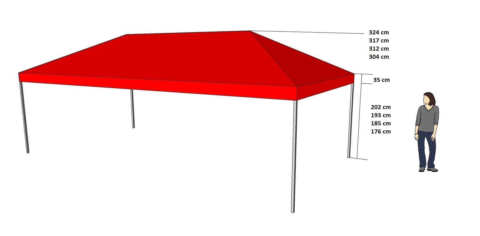 Scherenzelt 3x4,5 grün SQ